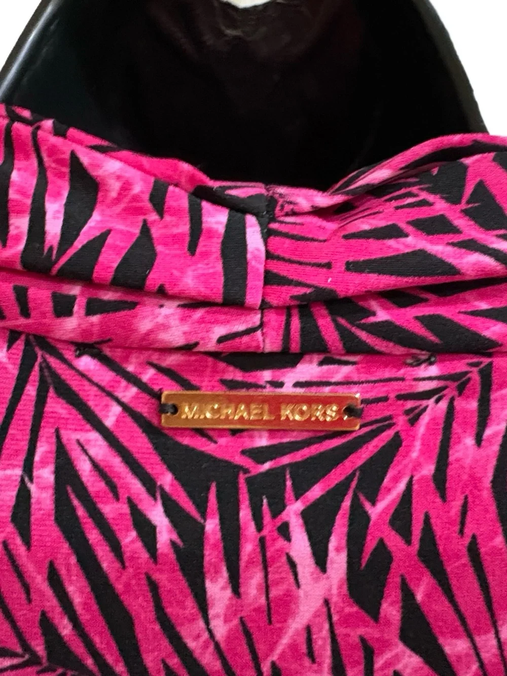 Michael Kors Sleeveless Pink Palm-Print Maxi Dress
